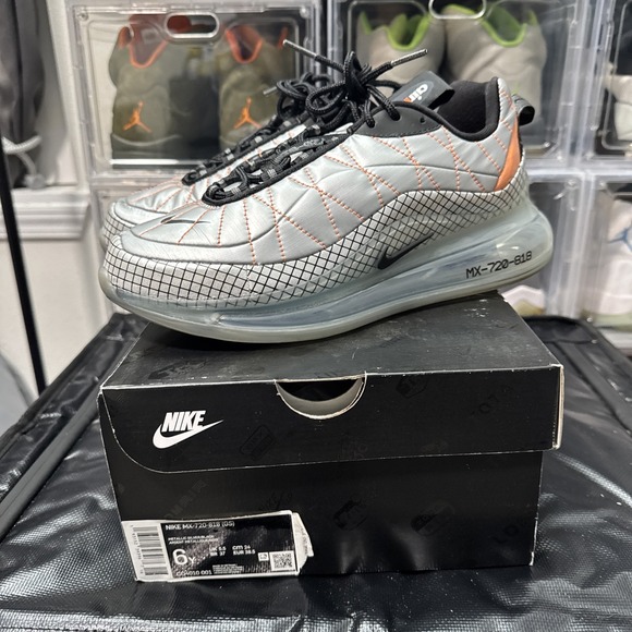 Nike Other - Nike Air Max MX 720 818 GS Silver & Black Running Shoes Sz 6y or 8W CQ4010 001